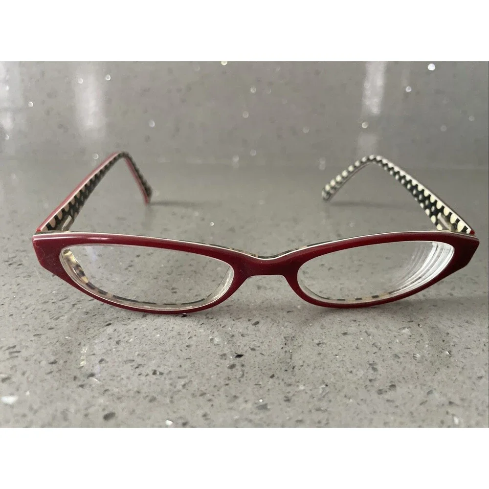 Hilary Duff Designer Eyeglass Frames ONLY 52-18-145 121085 044 red full rim y2k